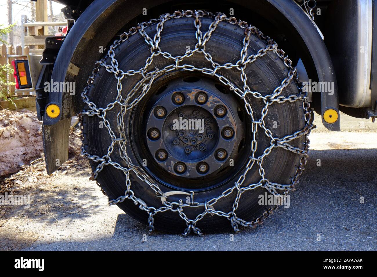 Snow chains Stock Photo