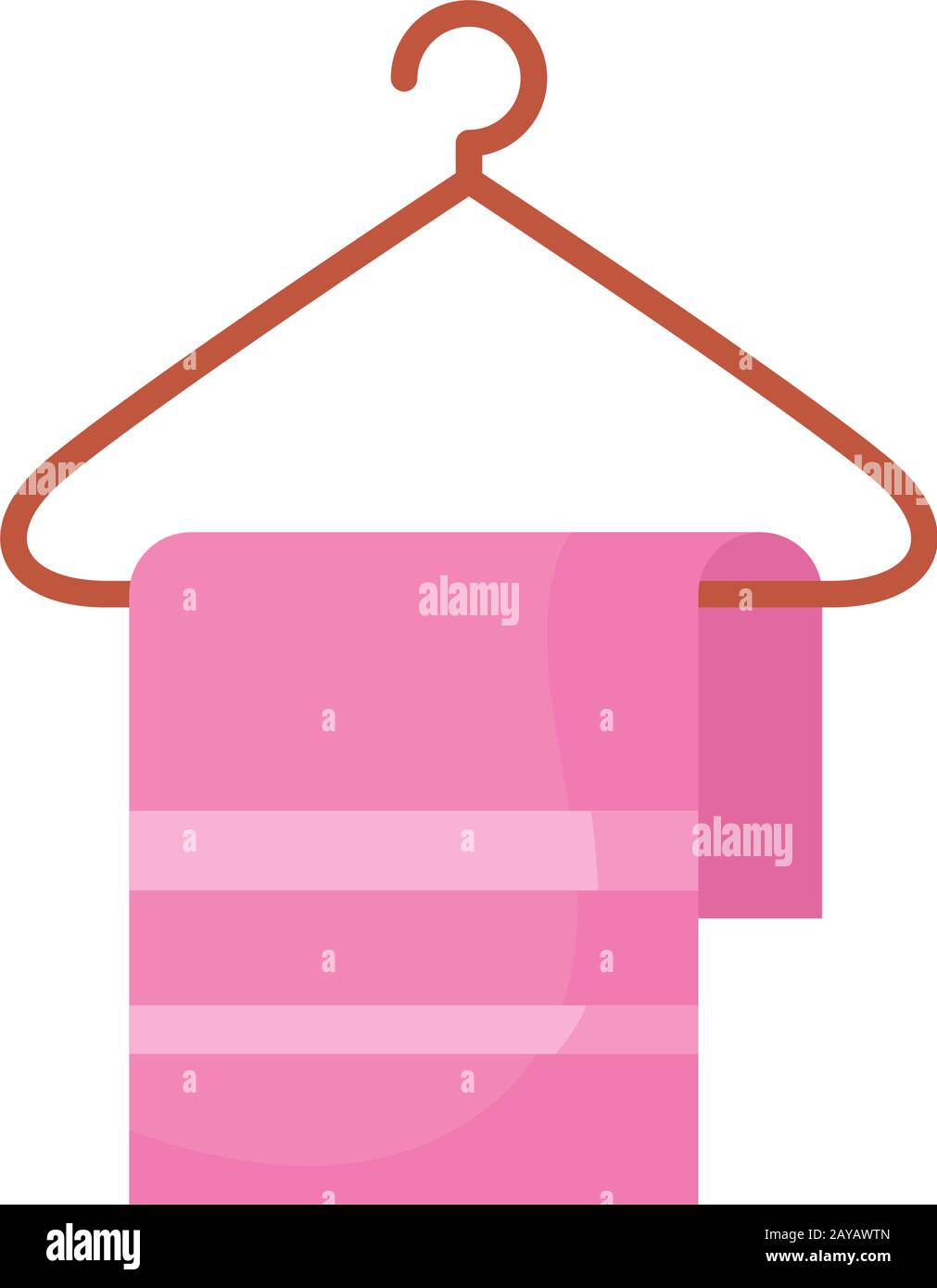towel hanging in clothespin icon Stock Vector