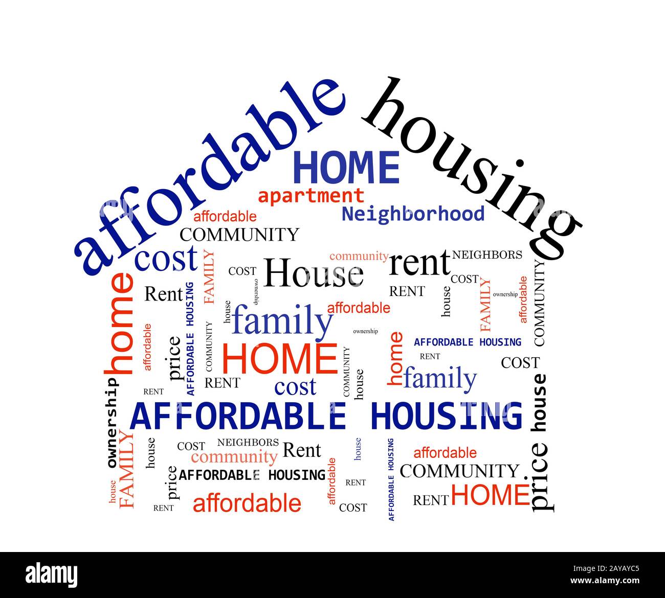 Affordable Housing word cloud Stock Photo Alamy