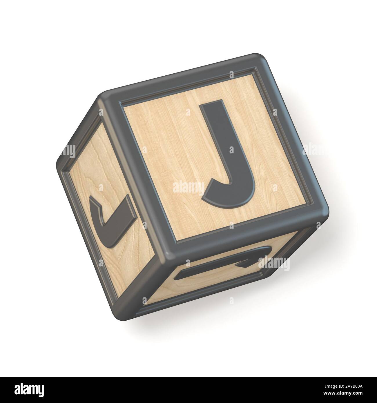 Letter J wooden alphabet blocks font rotated. 3D Stock Photo Alamy