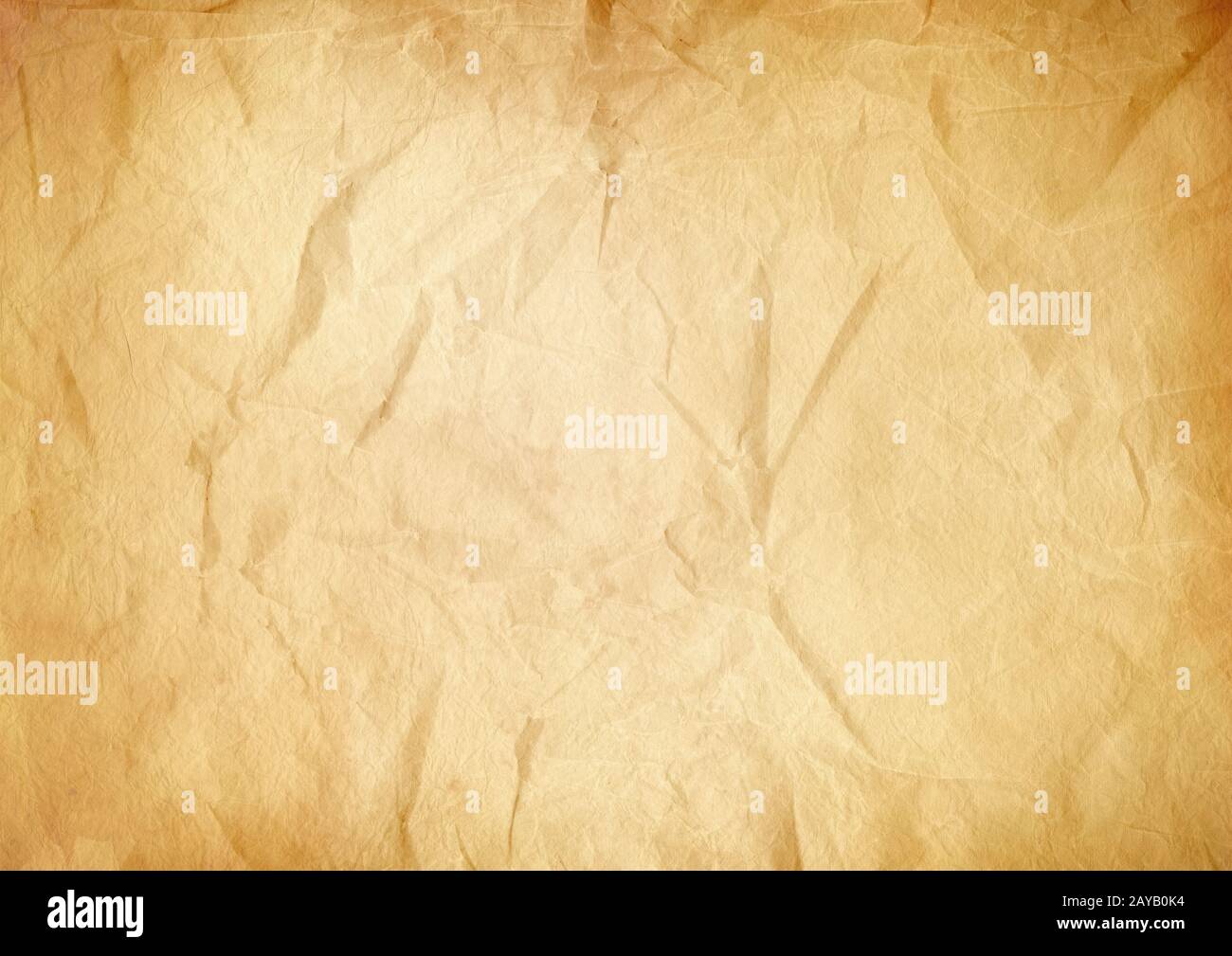 Old brown crumpled paper texture background Stock Photo