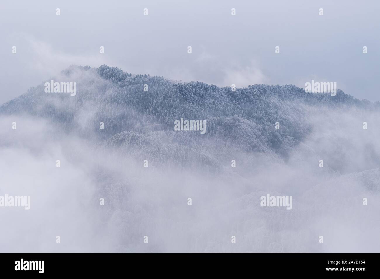 winter background in mountains Stock Photo