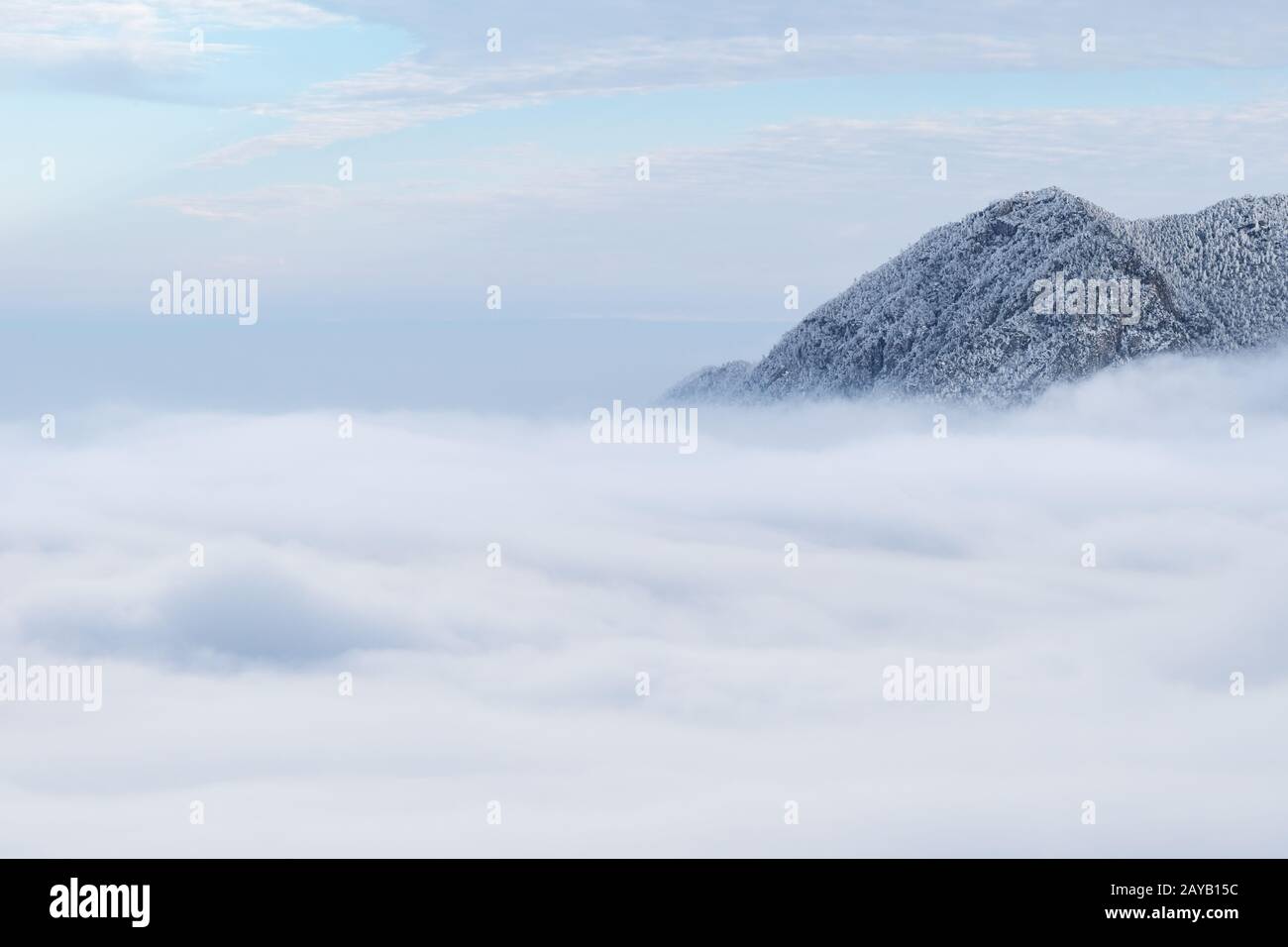 winter sea of clouds in lushan mountain Stock Photo