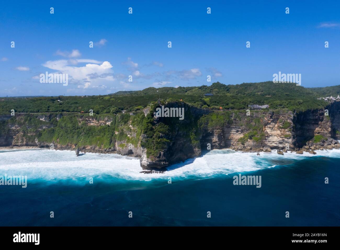 beautiful uluwatu cliff of bali island landscape Stock Photo