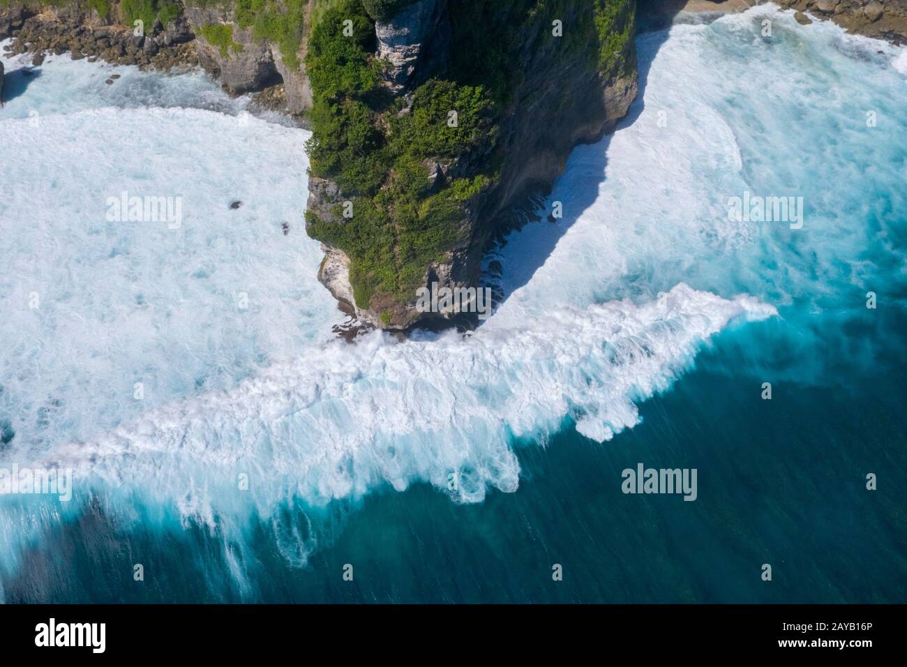 aerial view of uluwatu cliff Stock Photo