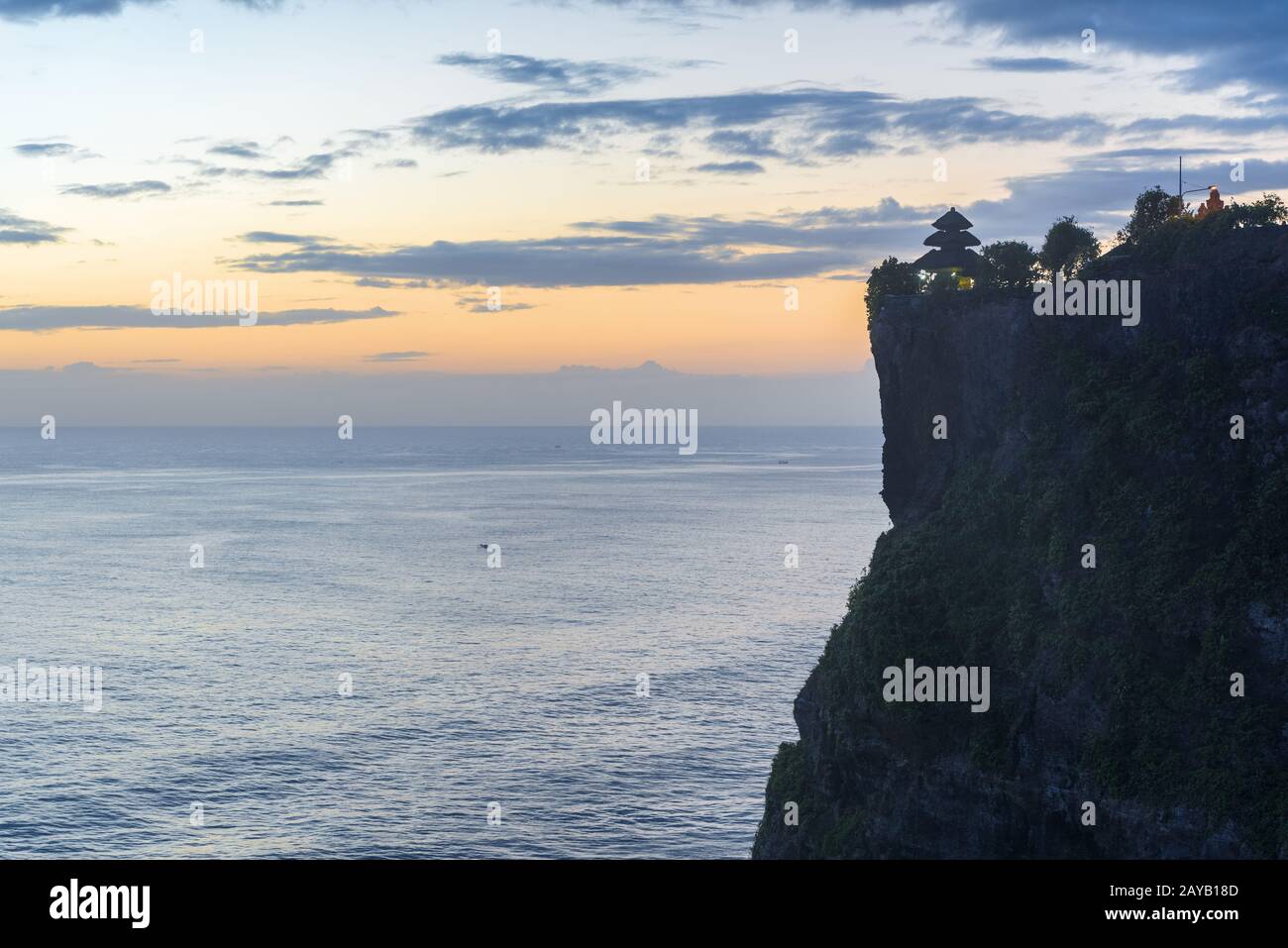 beautiful uluwatu cliff at dusk Stock Photo