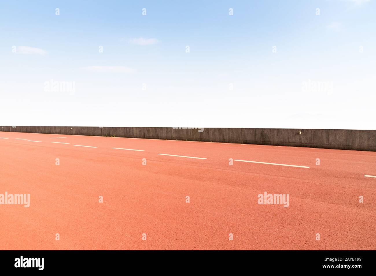 plastic runway , fitness trails isolated Stock Photo