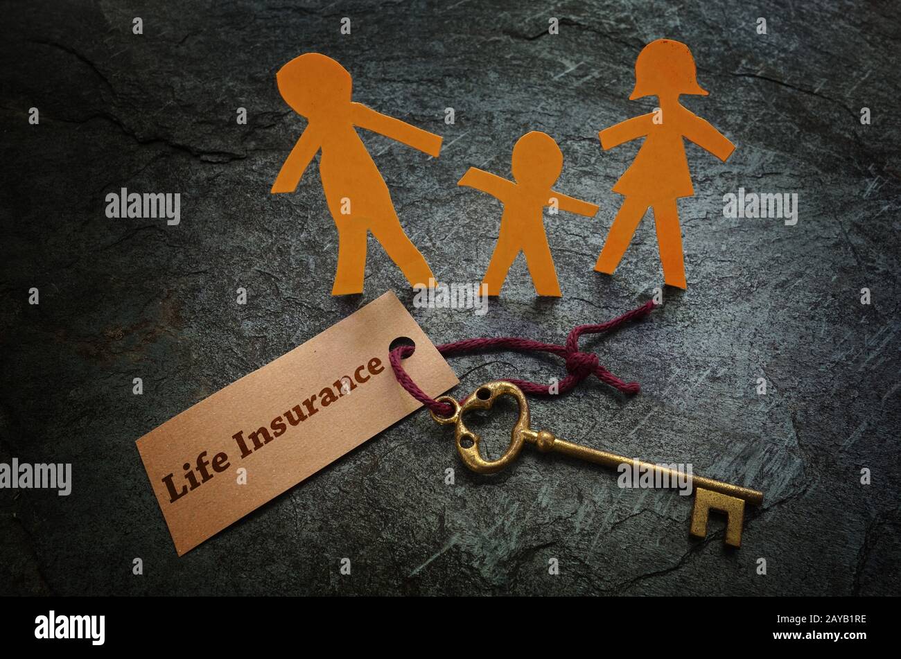 Life Insurance family key Stock Photo