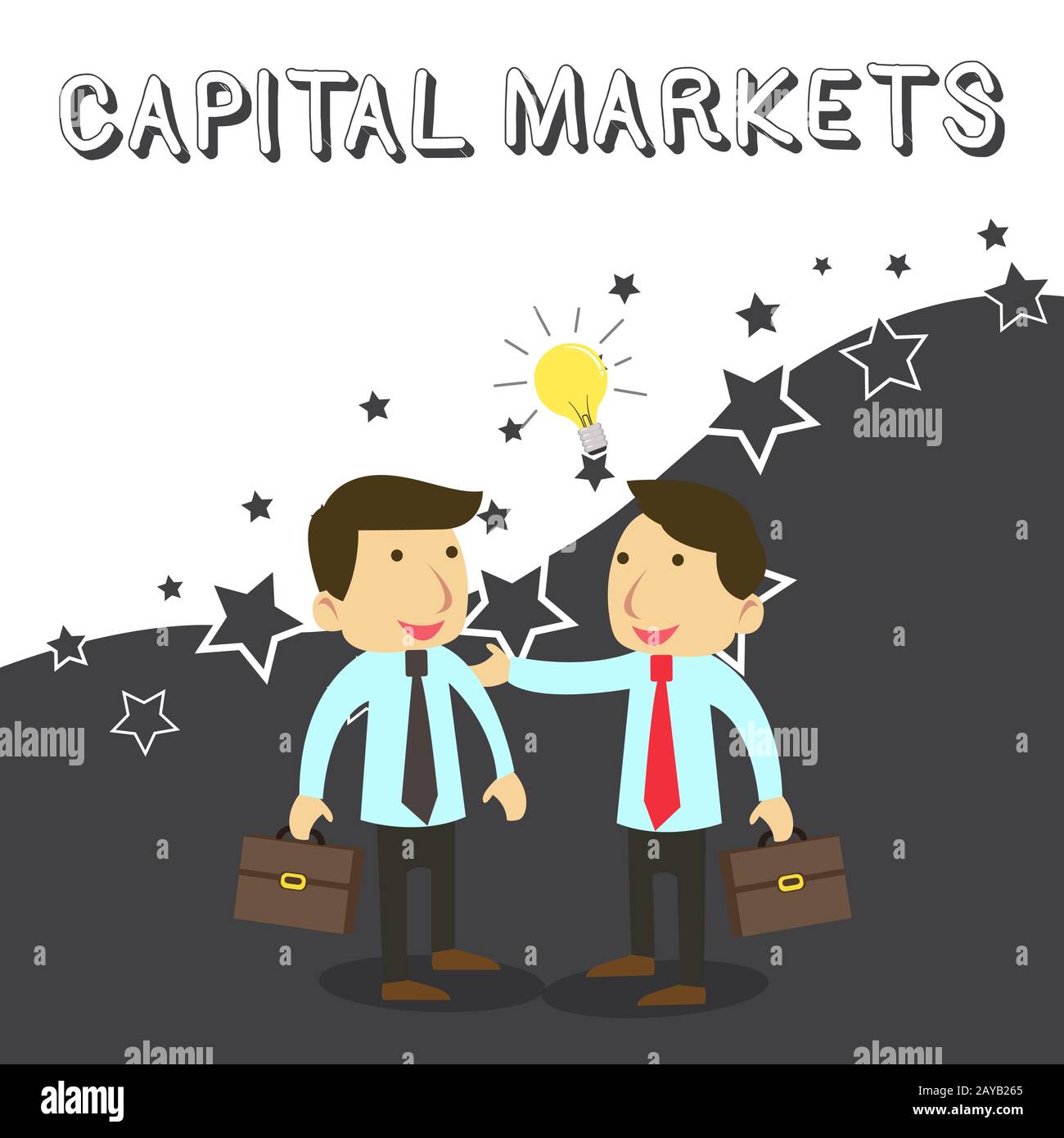 Word writing text Capital Markets. Business concept for Allow businesses to raise funds by providing market security Two White B Stock Photo