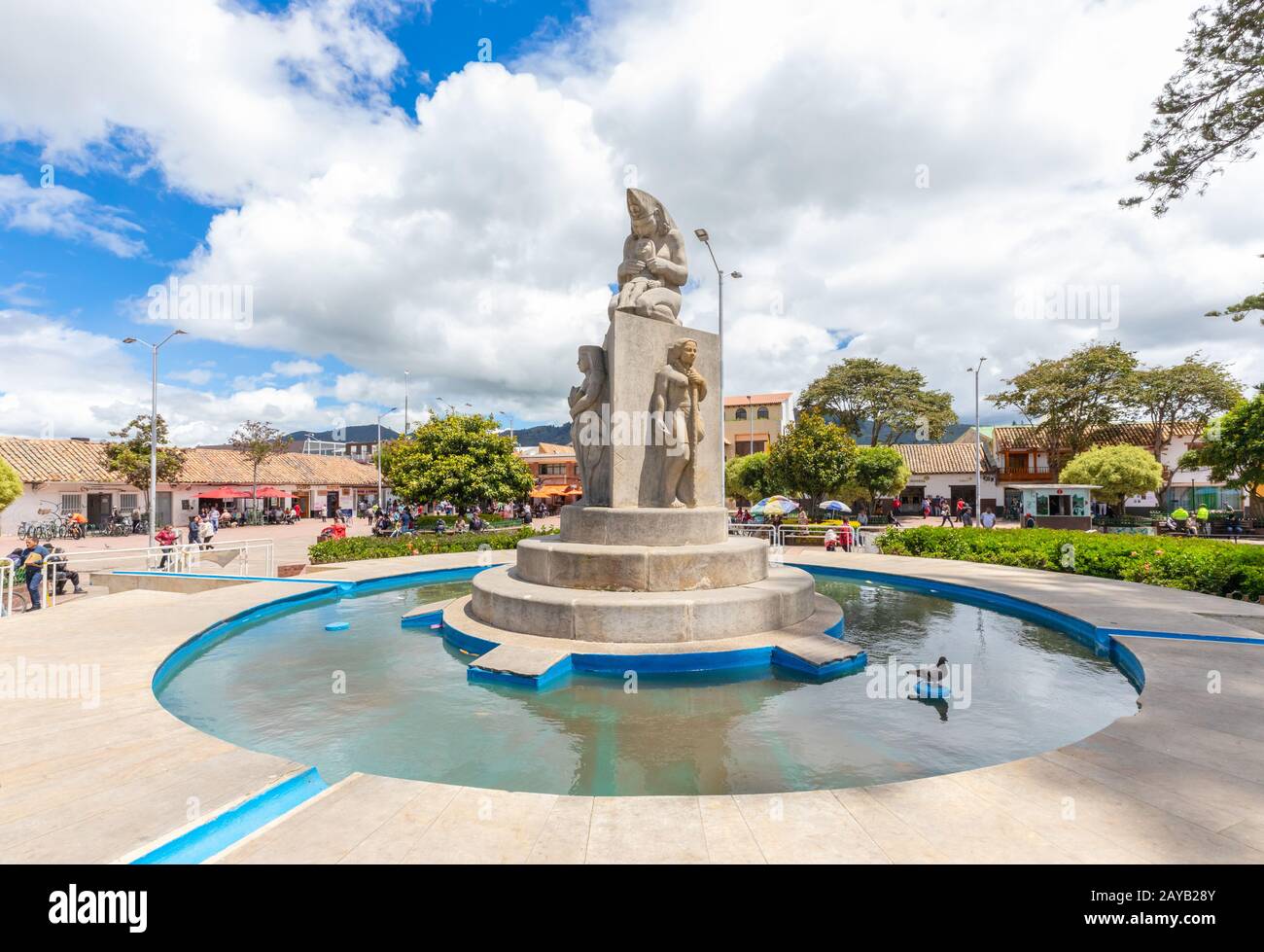 Colombia Chia monument to the goddess of the city Stock Photo