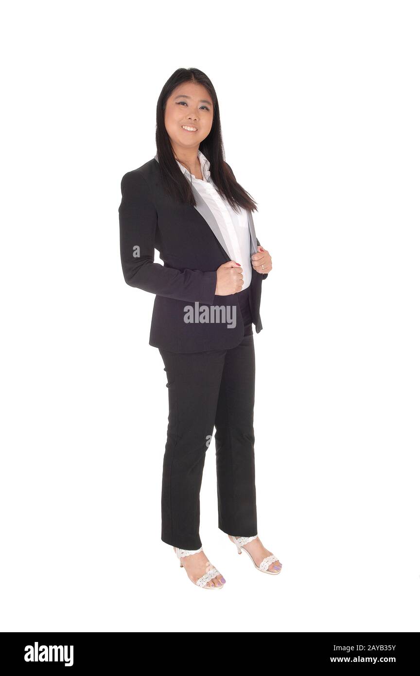 Black business woman suit hi-res stock photography and images - Alamy