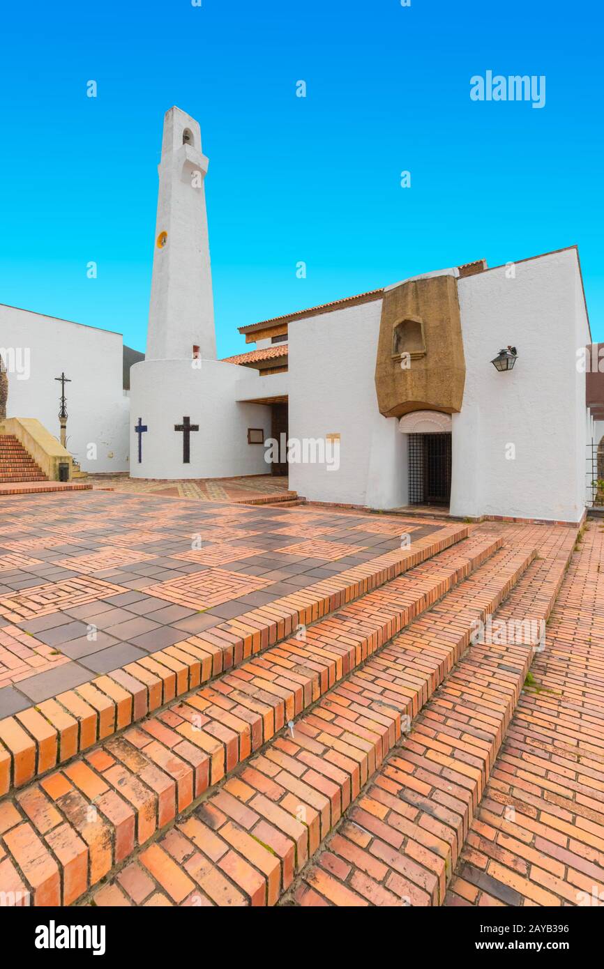 Colombia Guatavita our lady of sorrows parish exterior view Stock Photo