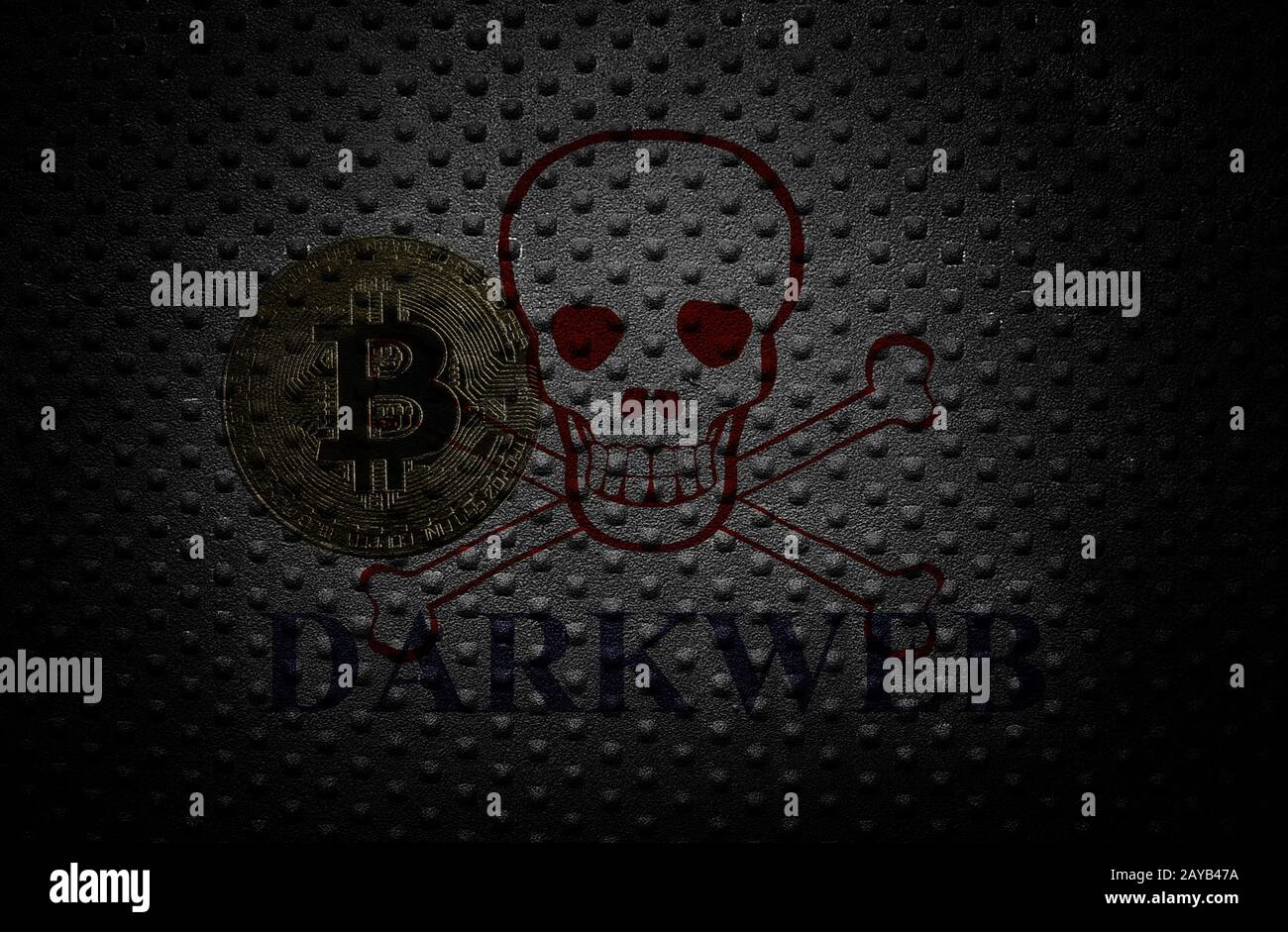 Bitcoin darkweb concept Stock Photo