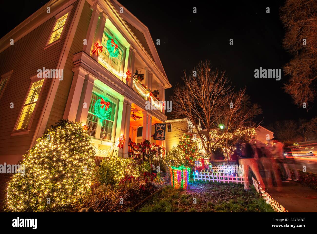 Outdoor christmas decorations at christmas town usa Stock Photo ...