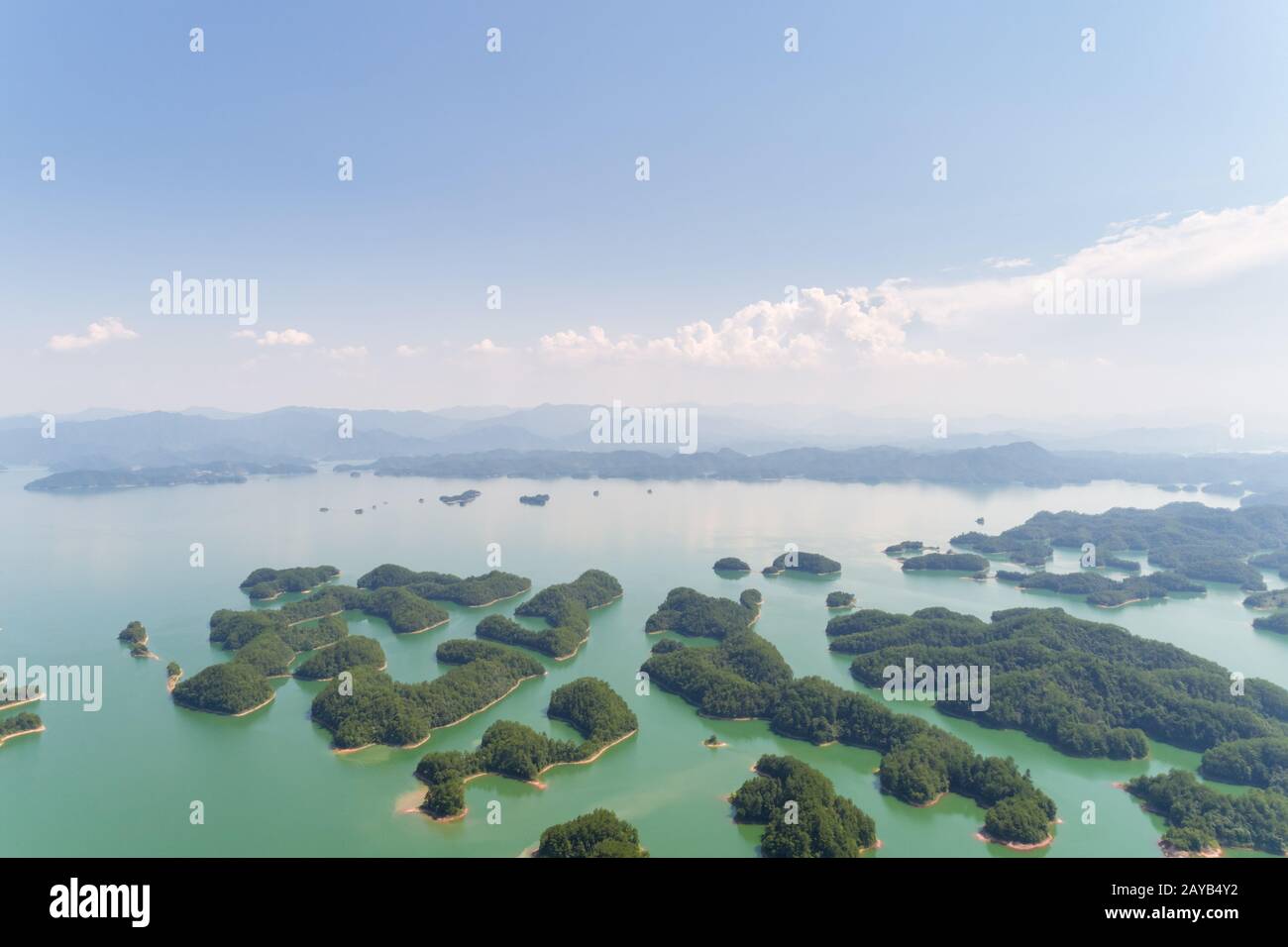 beautiful thousand island lake Stock Photo