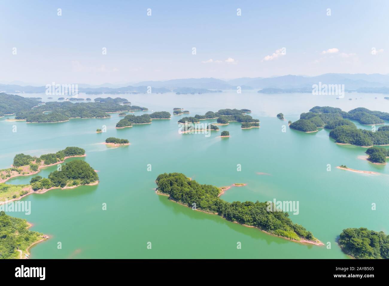 beautiful thousand island lake landscape Stock Photo