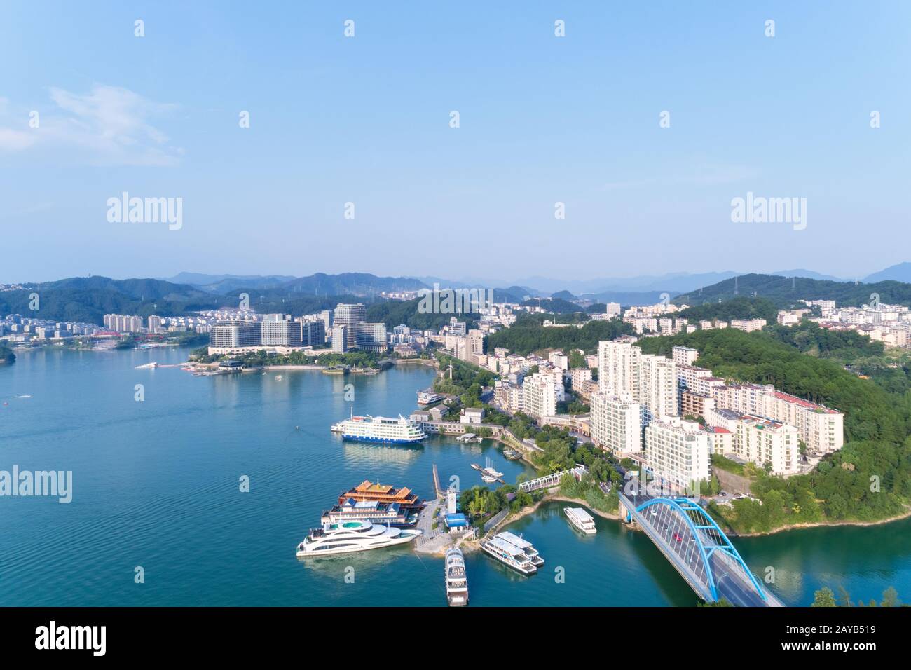 hangzhou thousand island lake and county scenery Stock Photo