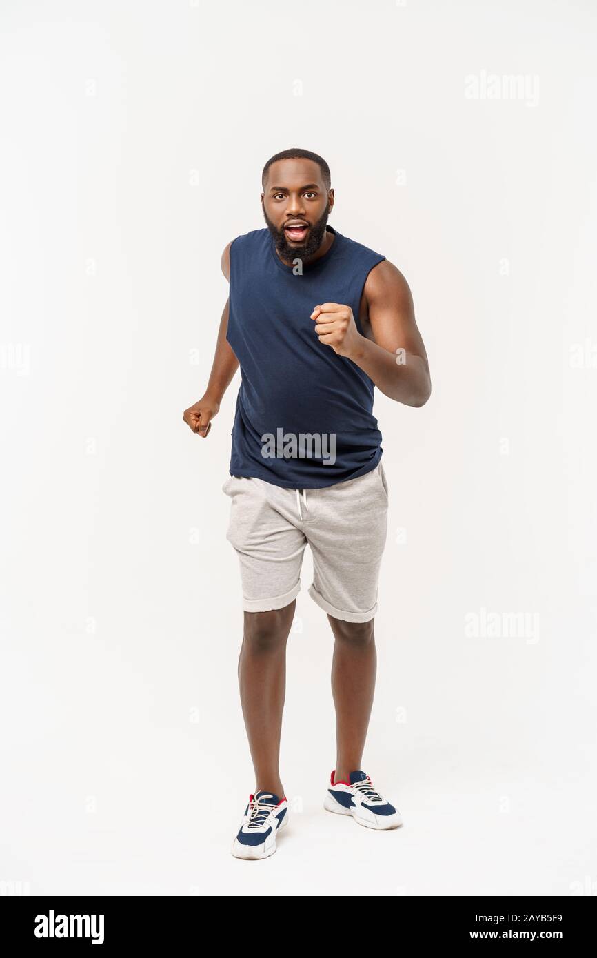 Strong young black athlete hi-res stock photography and images - Alamy