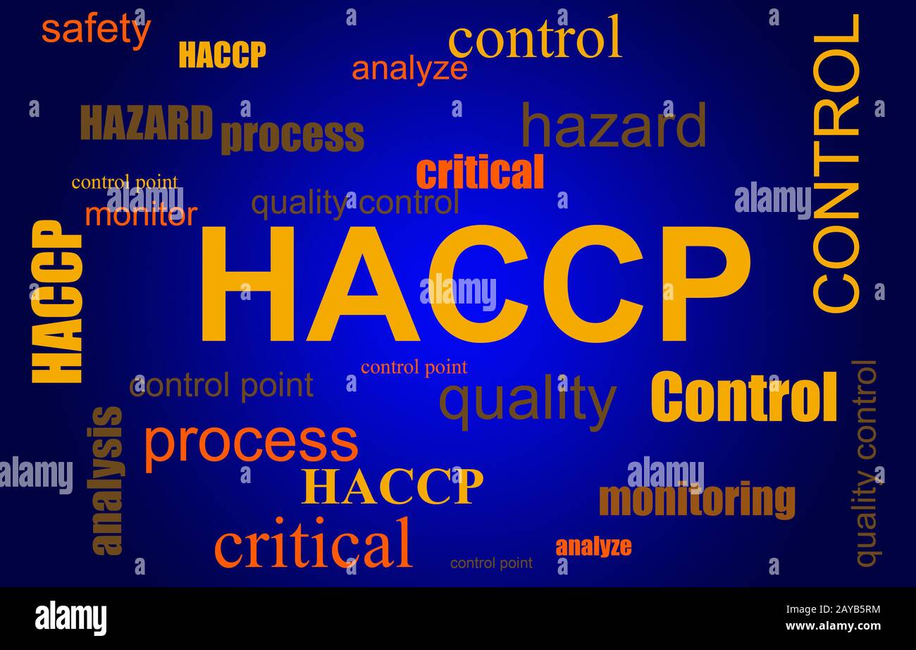 HACCP food safety process word cloud Stock Photo