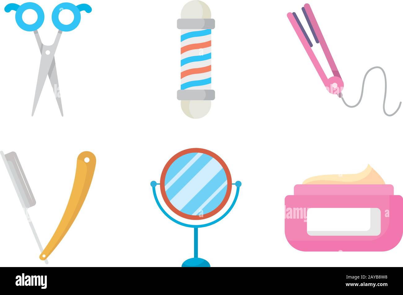 bundle of barber shop set icons Stock Vector Image & Art - Alamy