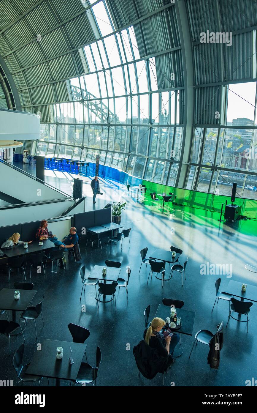 Interior view of the Sage Gateshead. This modern building is an international  home for music. It is located on the south bank o Stock Photo