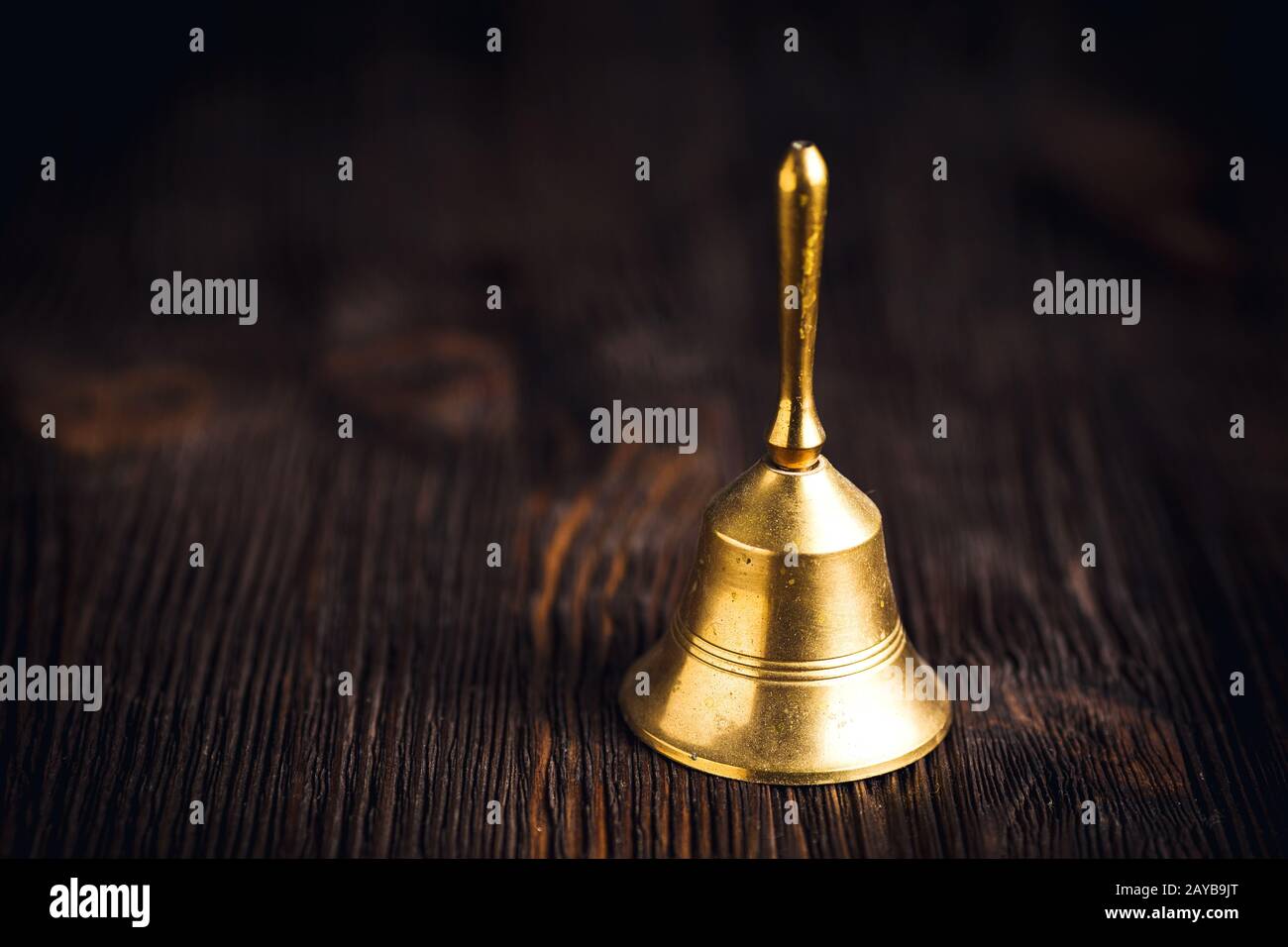 Antique brass hand bell Stock Photo Alamy