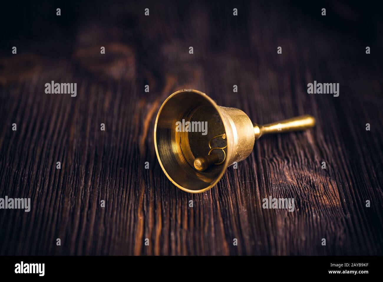 Antique brass hand bell Stock Photo Alamy