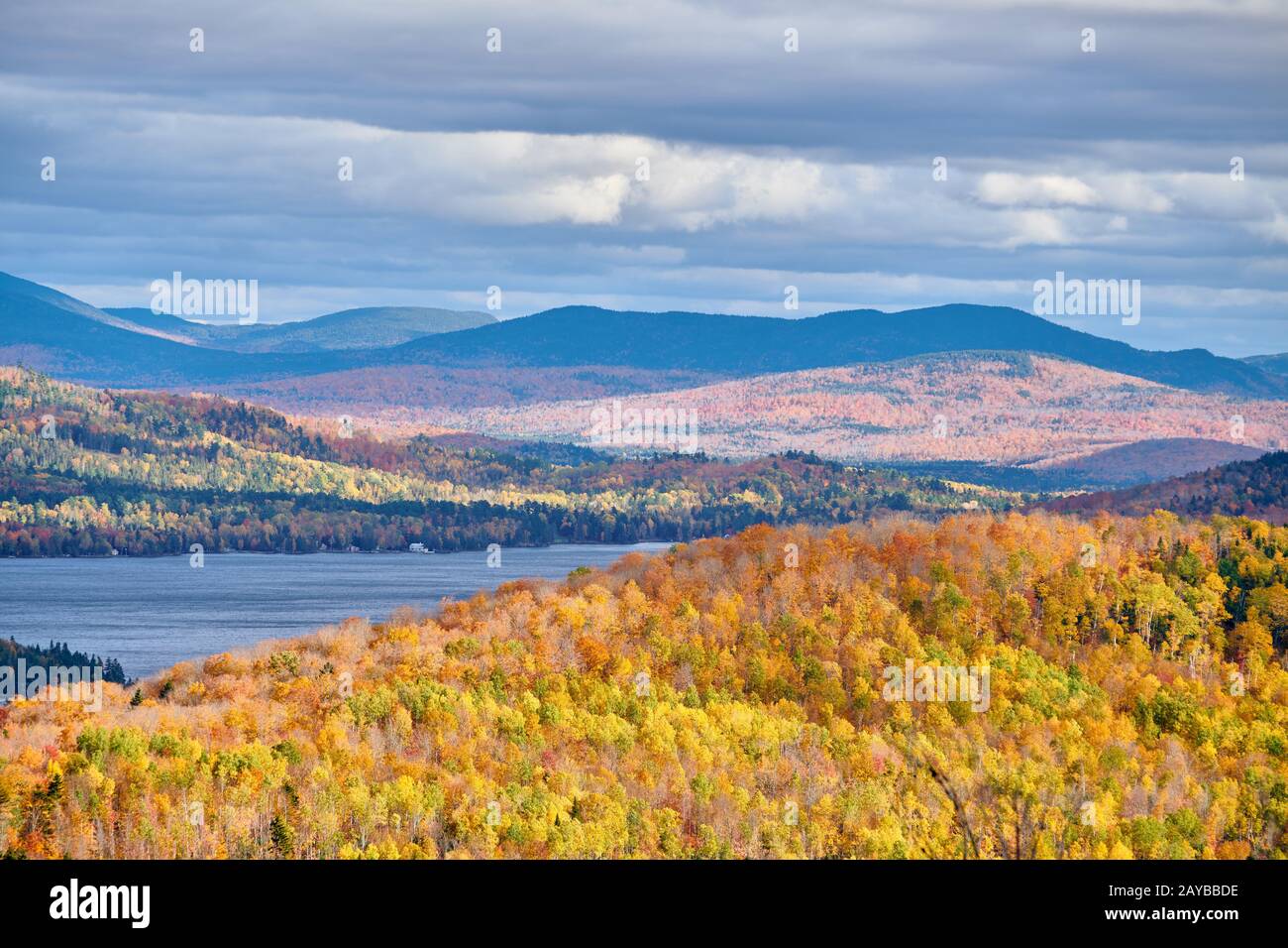 Mooselookmeguntic Lake at autumn, Maine, USA Stock Photo Alamy
