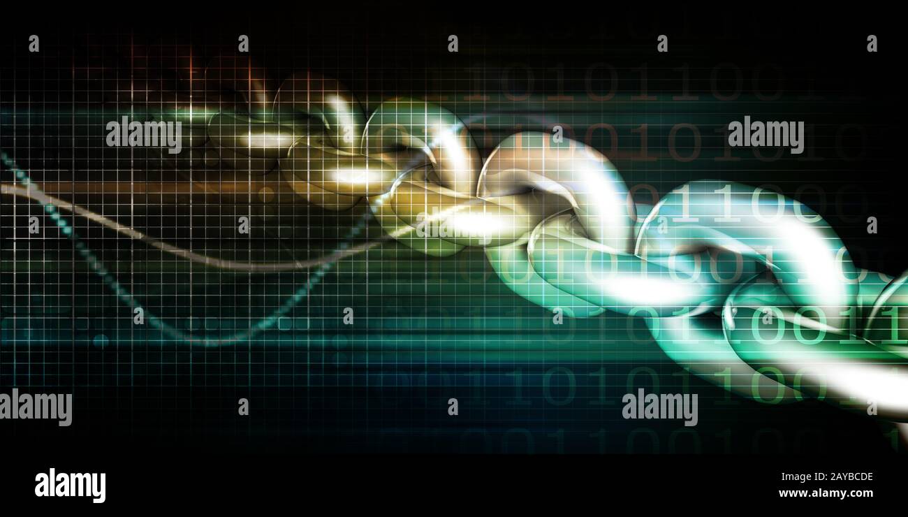 Block Chain Technology Stock Photo