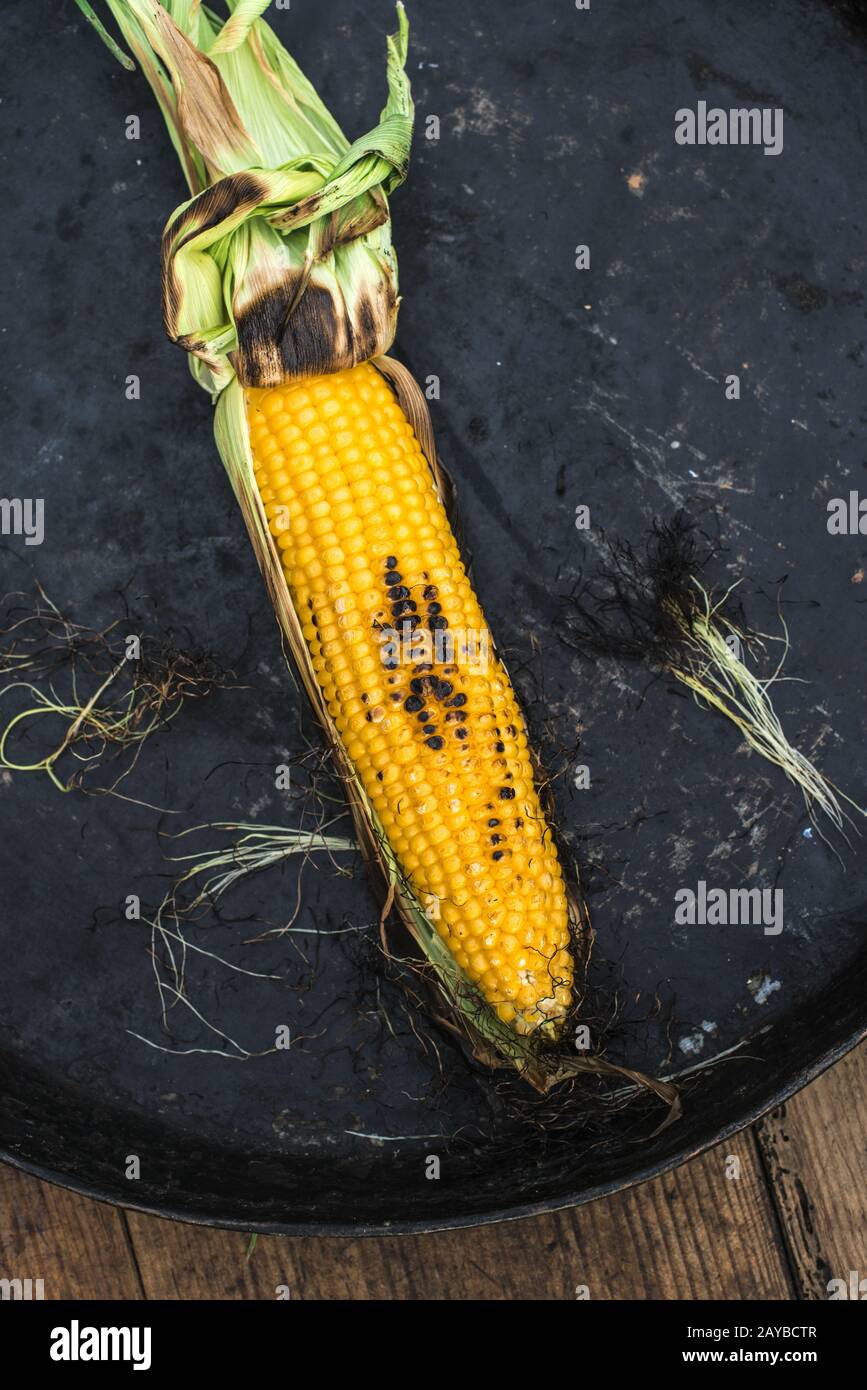 Roasted corn on the grill Stock Photo Alamy