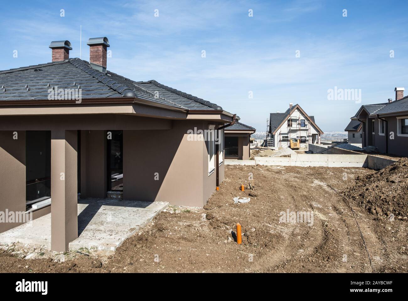New build houses Stock Photo Alamy