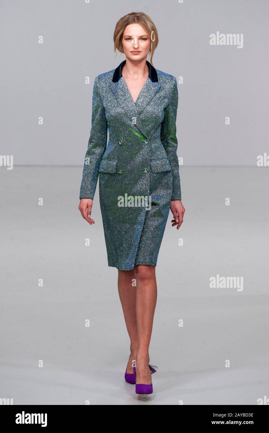 Rohmir AW20 Catwalk Show during London Fashion Week at Fashion Scout, Victoria House, London, UK. Swiss brand Rohmir presented the latest range by their Swiss-Russian designer and director Olga Roh. Credit: Antony Nettle/Alamy Live News Stock Photo