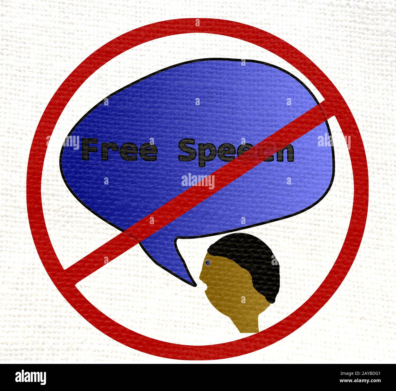 Free Speech censorship concept Stock Photo
