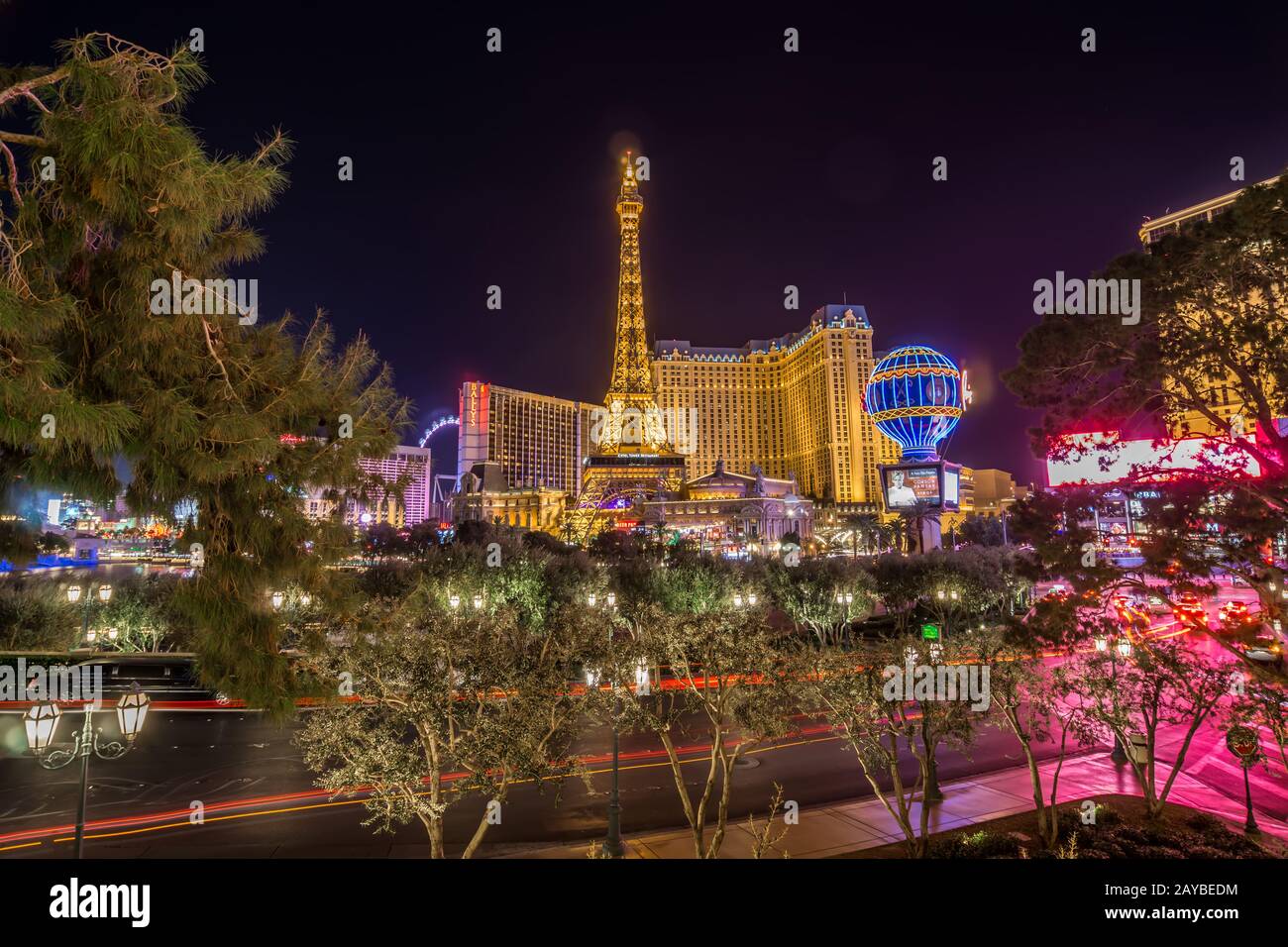 night time in las vegas nevada strip Stock Photo Alamy