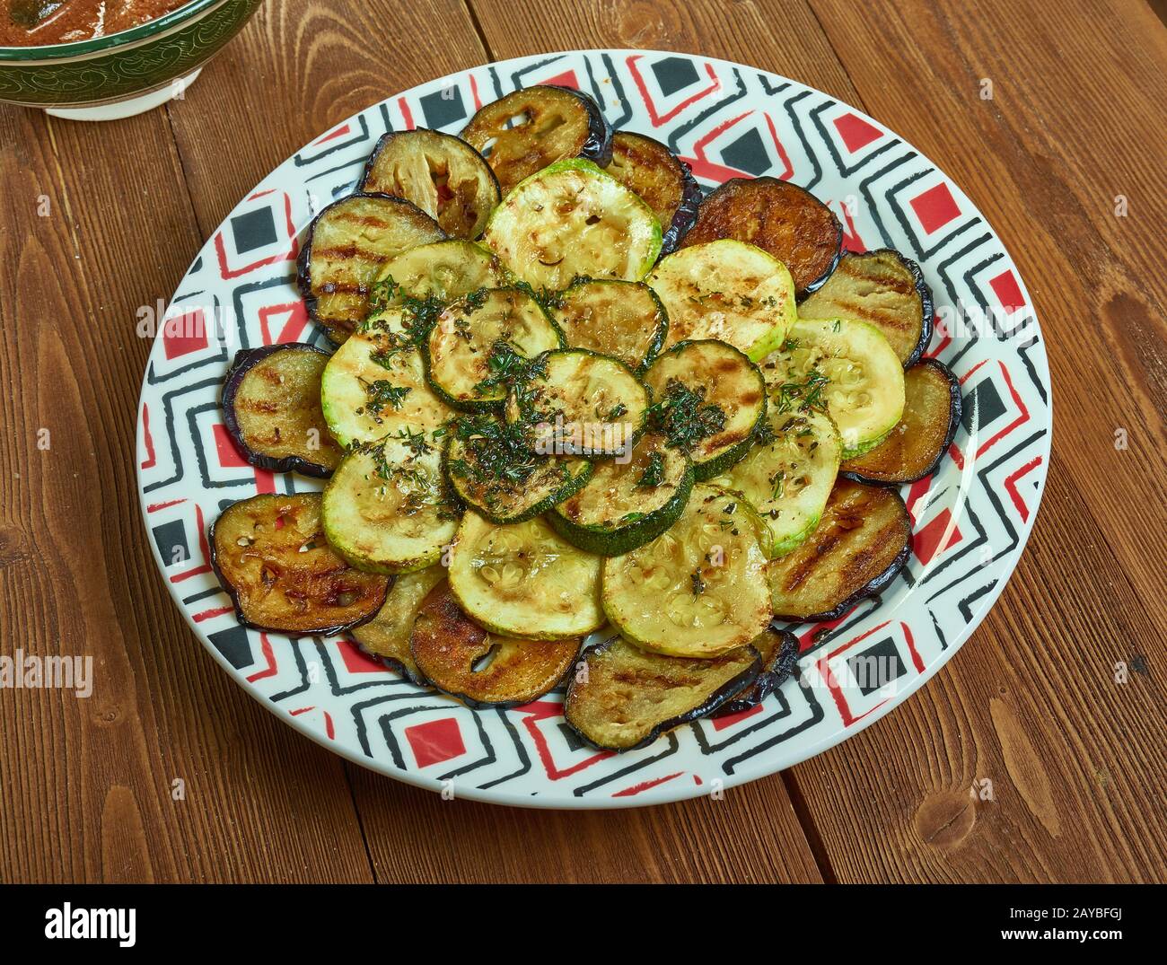 Grilled Vegetables with Zaatar Vinaigrette Stock Photo Alamy