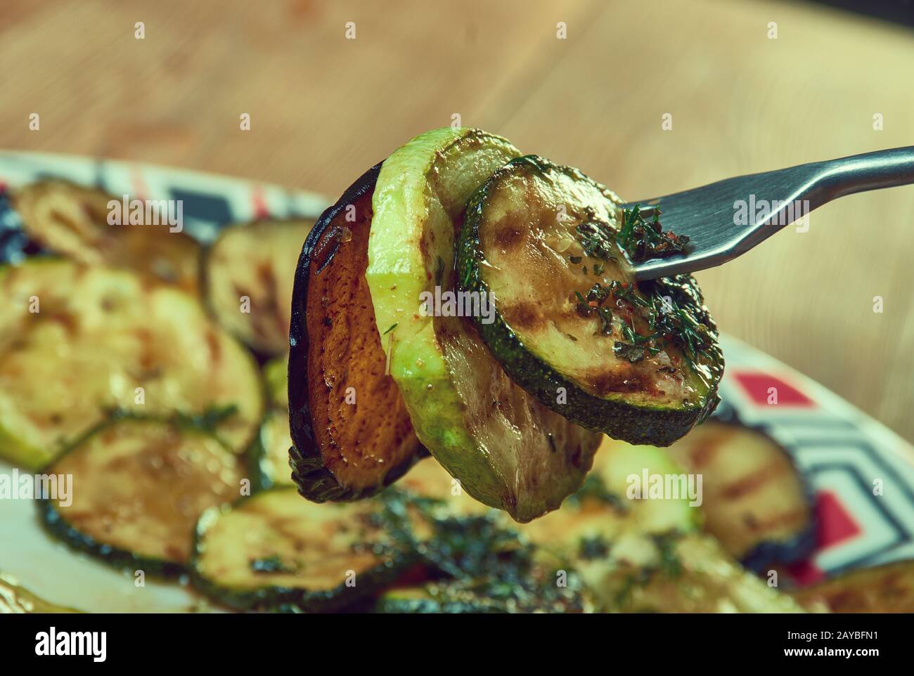 Grilled Vegetables with Zaatar Vinaigrette Stock Photo Alamy