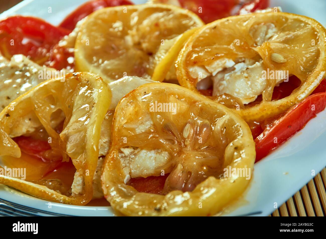 Cod Fish Skillet Stock Photo - Alamy