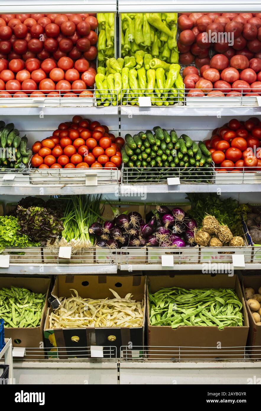 Vegetable on shelf in the market Stock Photo Alamy