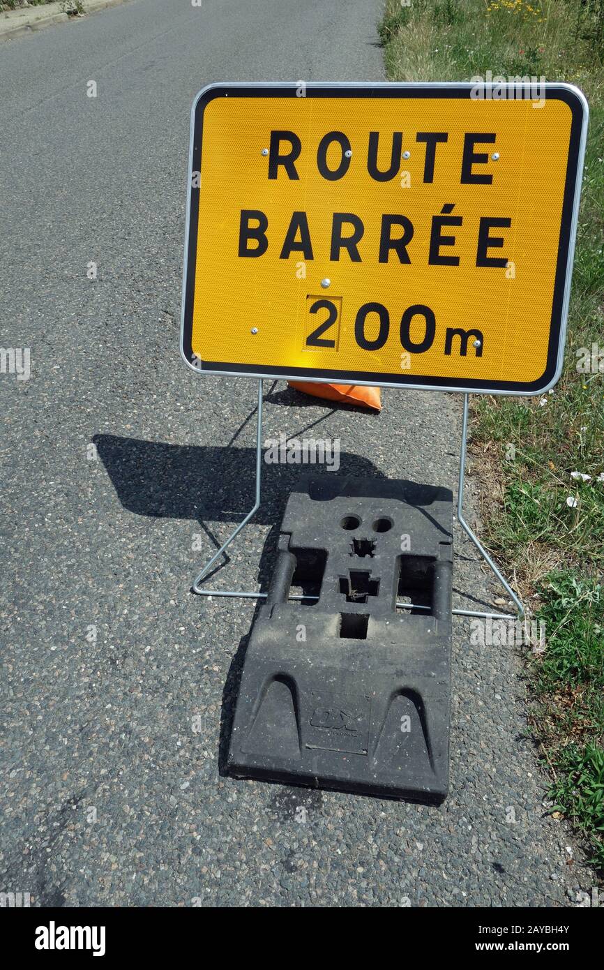 Road Barrée 200m Stock Photo