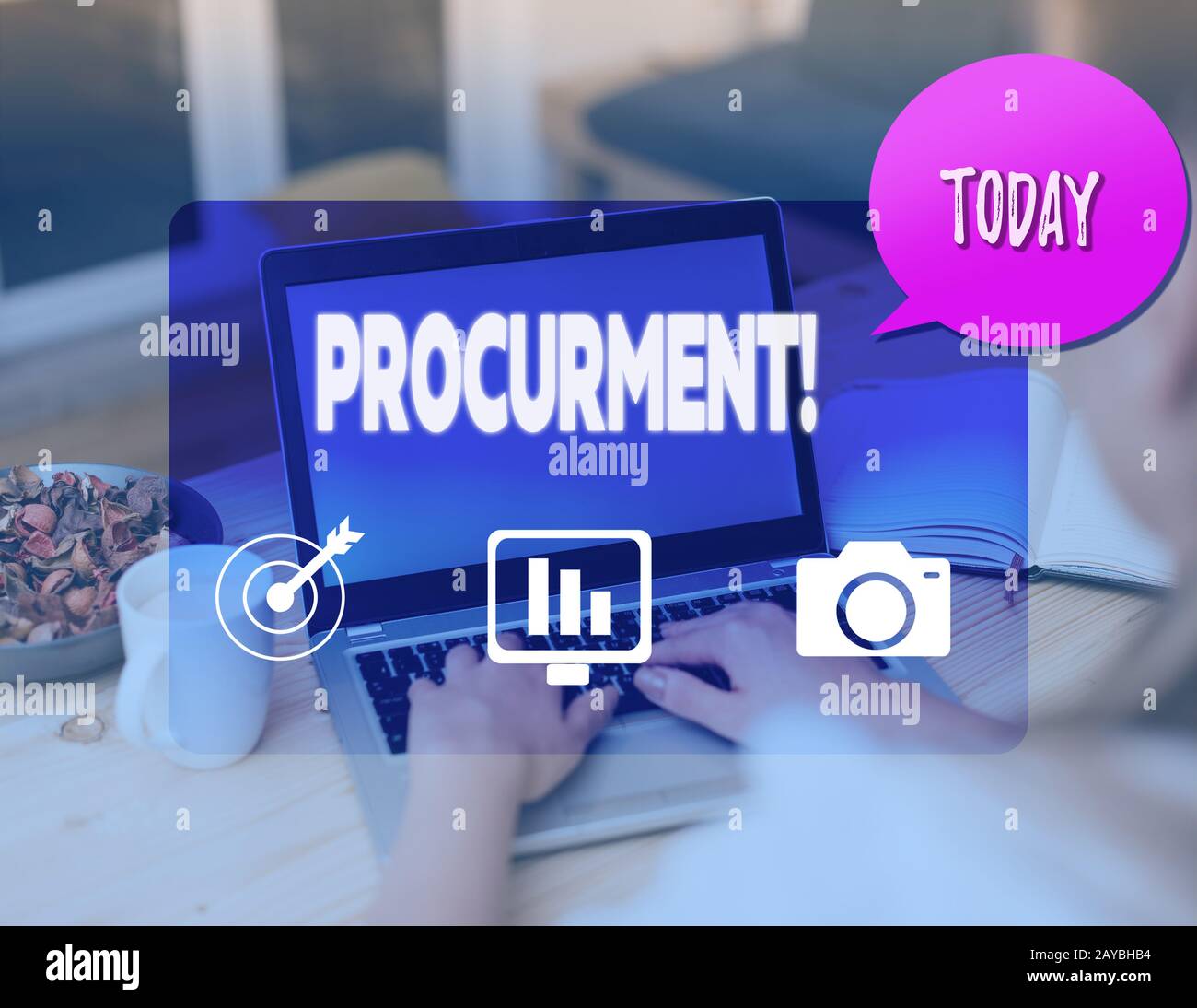 Writing note showing Procurment. Business photo showcasing action of acquiring military equipment and supplies. Stock Photo