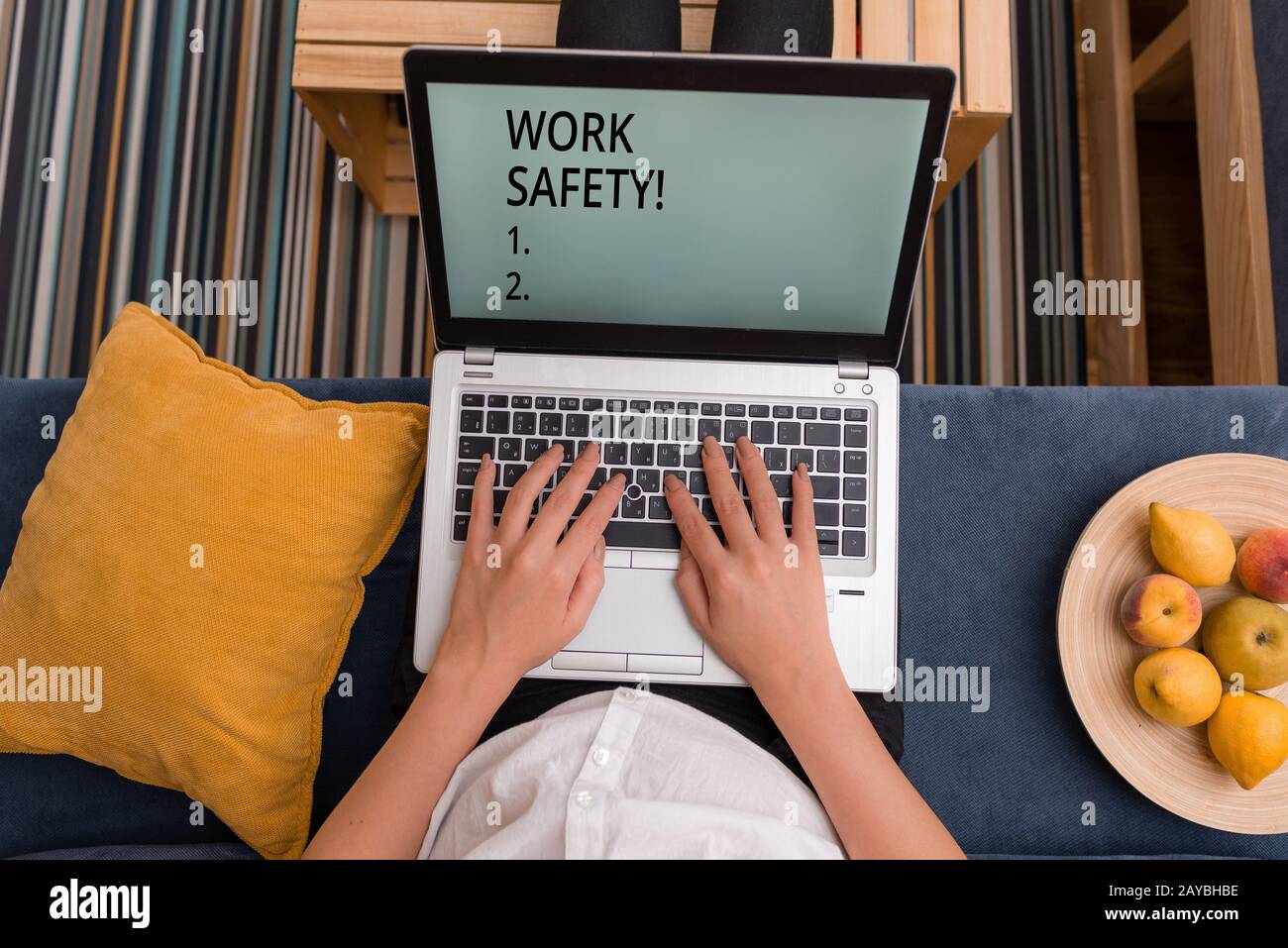 Handwriting text Work Safety. Concept meaning policies and procedures in place to ensure health of employees. Stock Photo