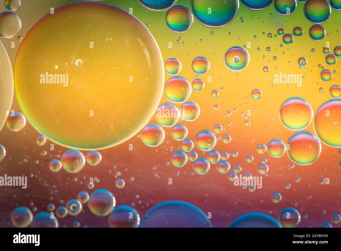 Rainbow abstract background picture made with oil, water and soap Stock ...