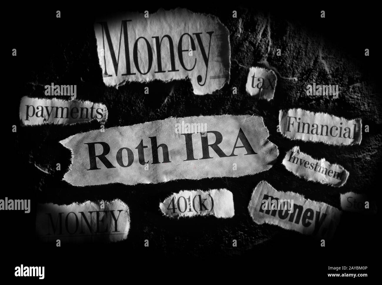 Roth IRA retirement concept Stock Photo
