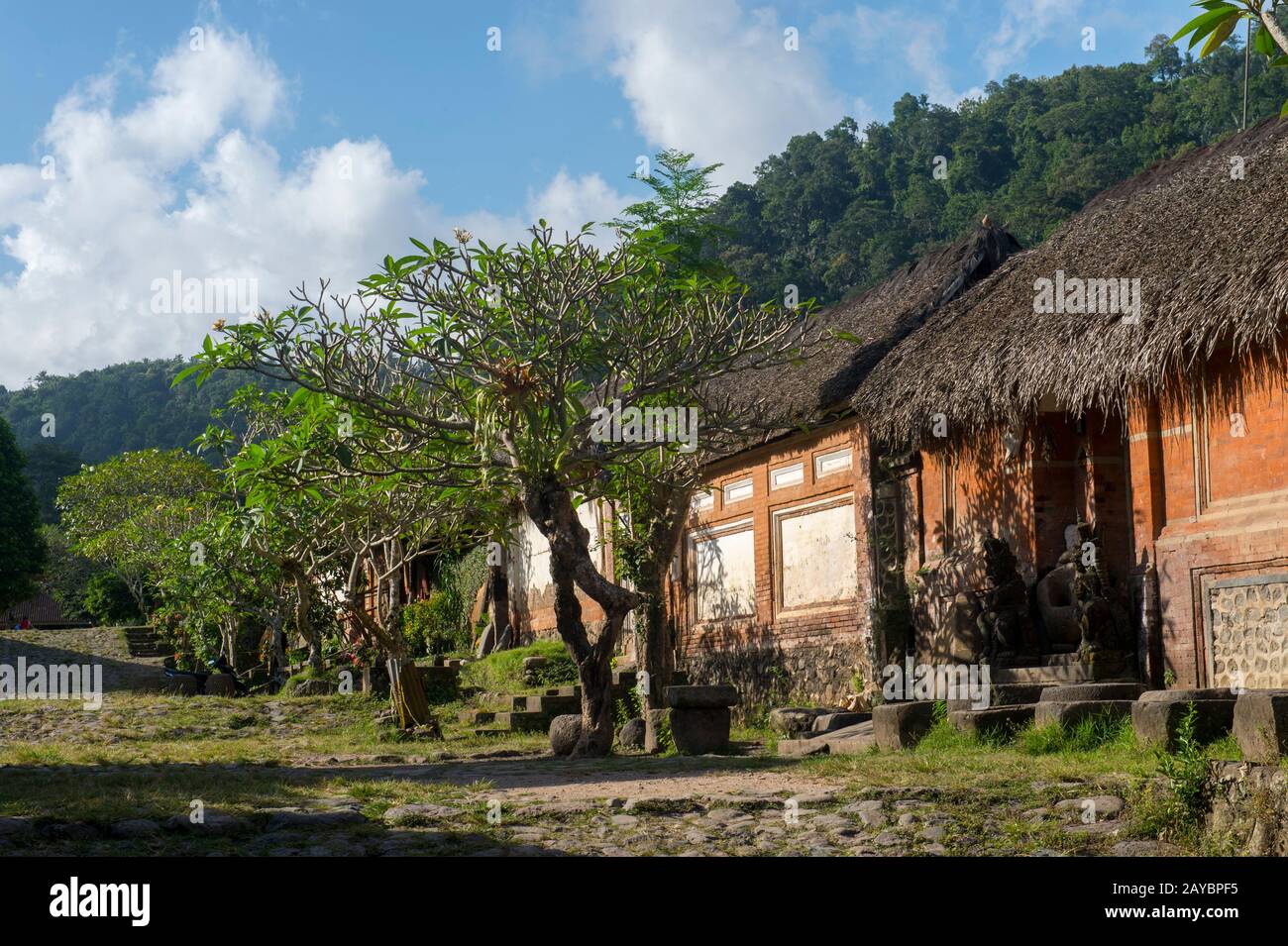 The Tenganan Village in East Bali, Indonesia, retains much of its  traditional layout and architecture with houses built on both sides of the  open spac Stock Photo - Alamy