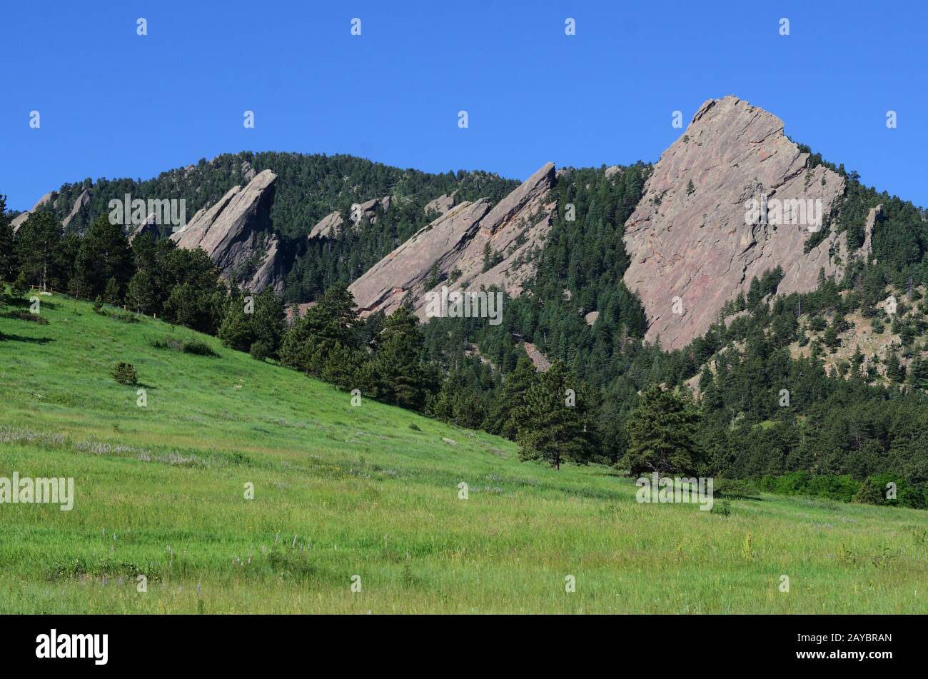 The Flatirons, Green Mountain, on a summer day Stock Photo Alamy