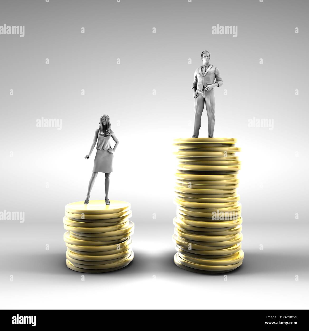 Gender Pay Gap Stock Photo