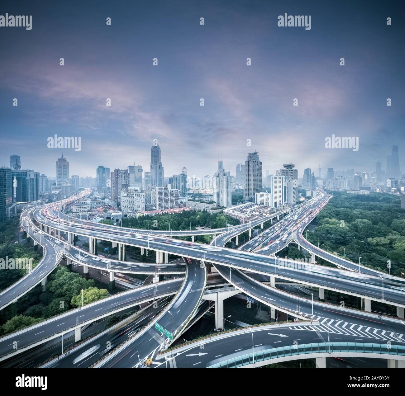 city interchange in shanghai Stock Photo