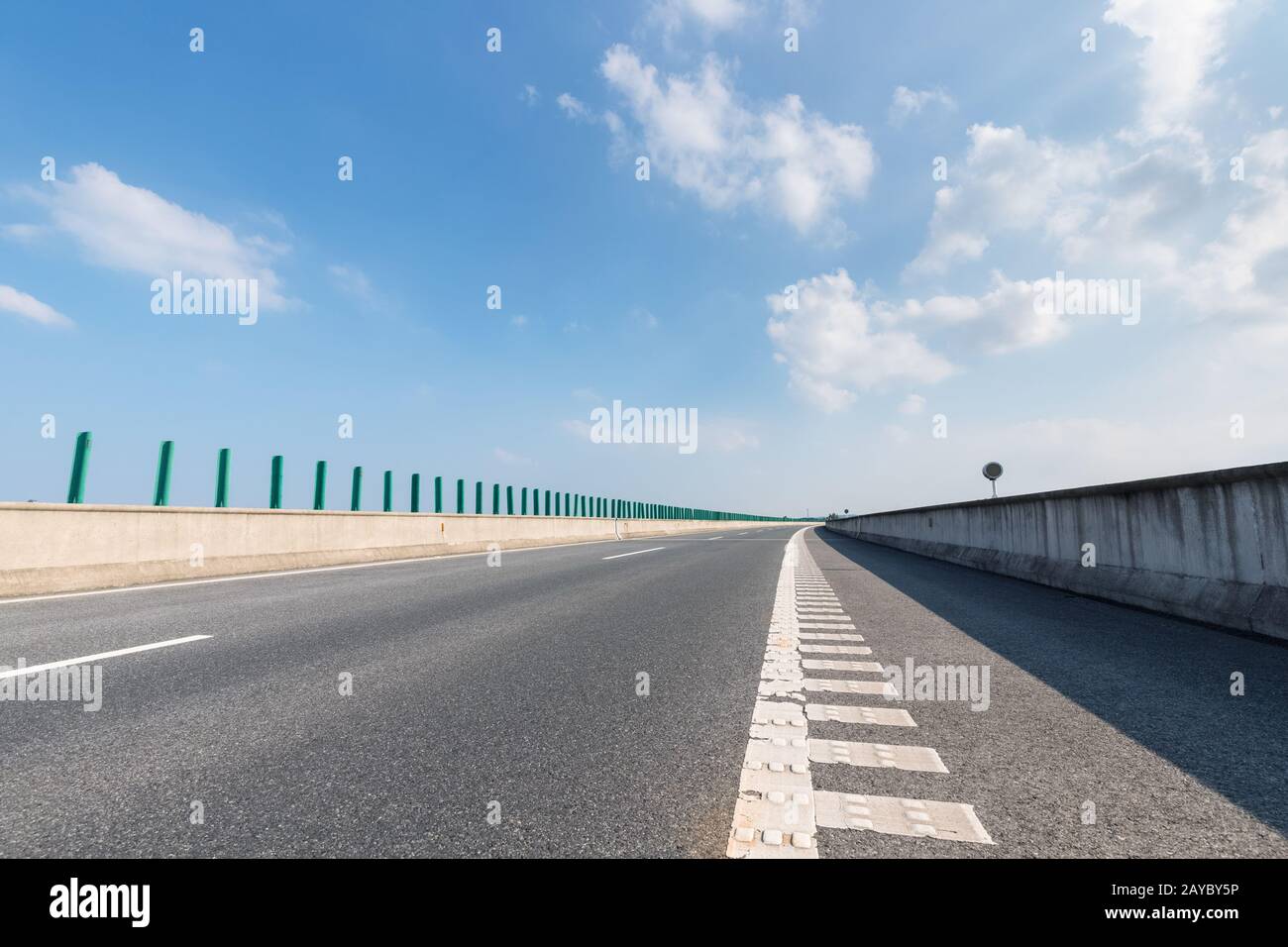 expressway and asphalt road surface Stock Photo