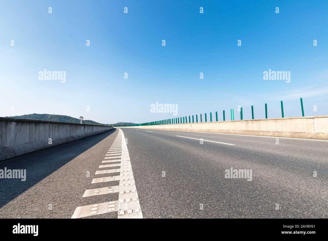 expressway and asphalt road surface Stock Photo
