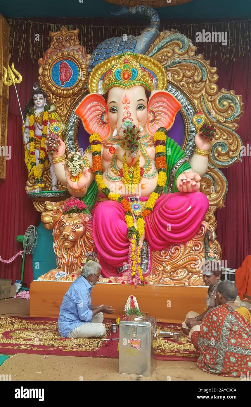 Lord Ganesha - Indian Elephant God Stock Photo